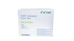 VWR pipette tips carton with product text